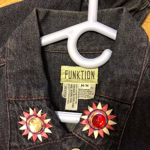 Lightly Embellished Short Denim Jacket - Picture 12 of 14
